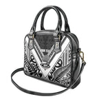 New Zealand Silver Fern Rugby Custom Shoulder Handbag Go Wheel Kiwi Maori Pattern