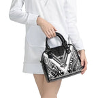 New Zealand Silver Fern Rugby Custom Shoulder Handbag Go Wheel Kiwi Maori Pattern