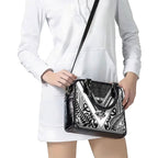 New Zealand Silver Fern Rugby Custom Shoulder Handbag Go Wheel Kiwi Maori Pattern