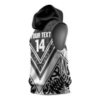 New Zealand Silver Fern Rugby Custom Sleeveless Hoodie Go Wheel Kiwi Maori Pattern
