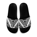 New Zealand Silver Fern Rugby Custom Slide Sandals Go Wheel Kiwi Maori Pattern