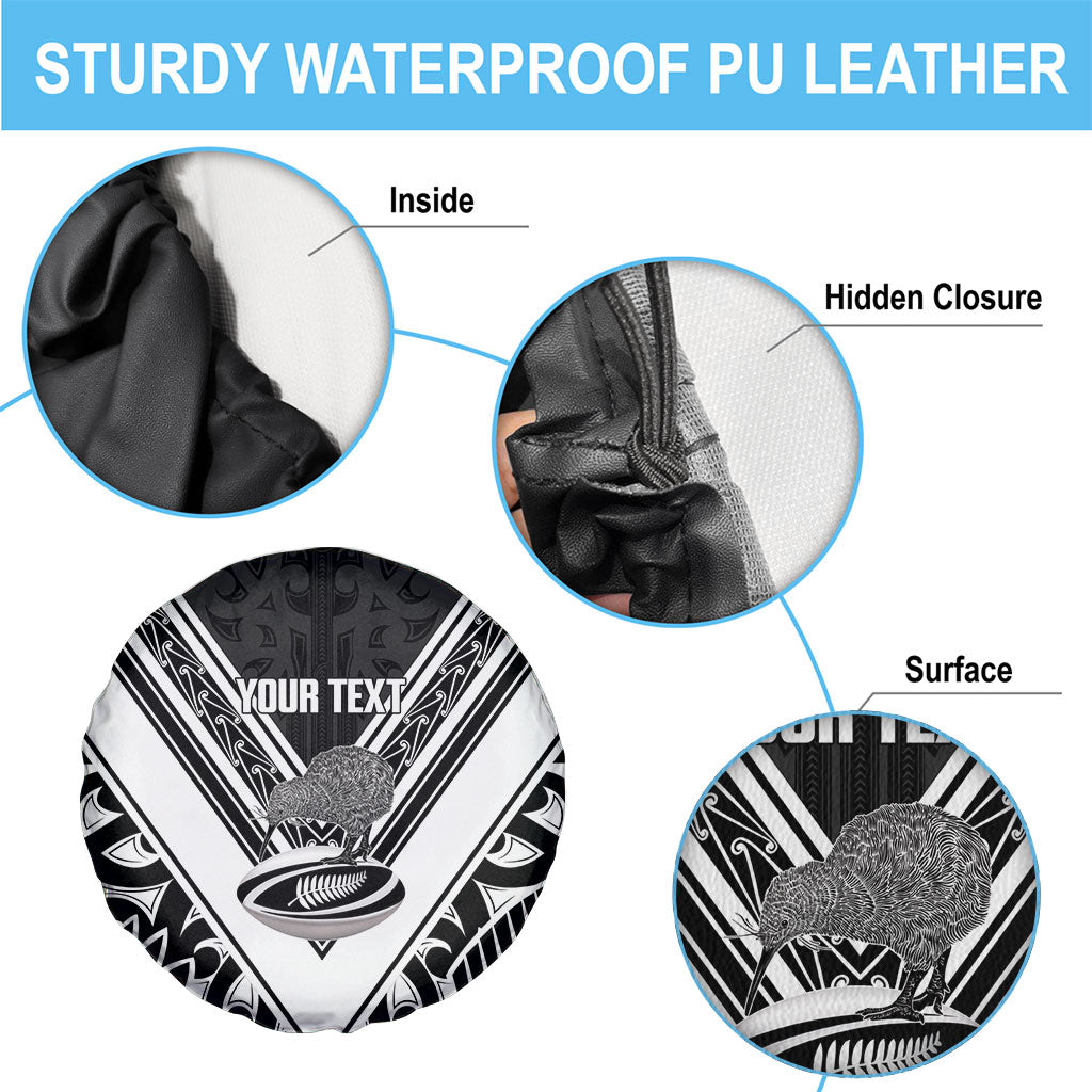 New Zealand Silver Fern Rugby Custom Spare Tire Cover Go Wheel Kiwi Maori Pattern
