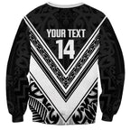New Zealand Silver Fern Rugby Custom Sweatshirt Go Wheel Kiwi Maori Pattern