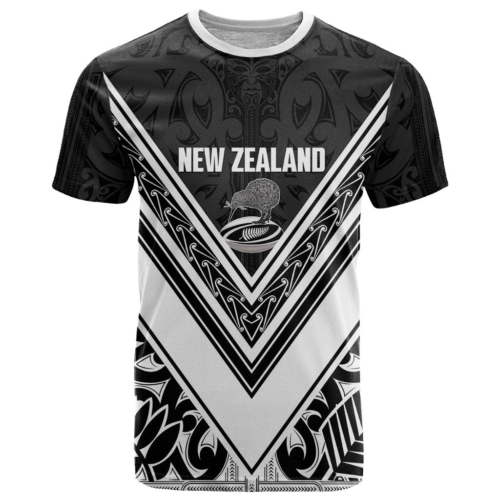 New Zealand Silver Fern Rugby Custom T Shirt Go Wheel Kiwi Maori Pattern