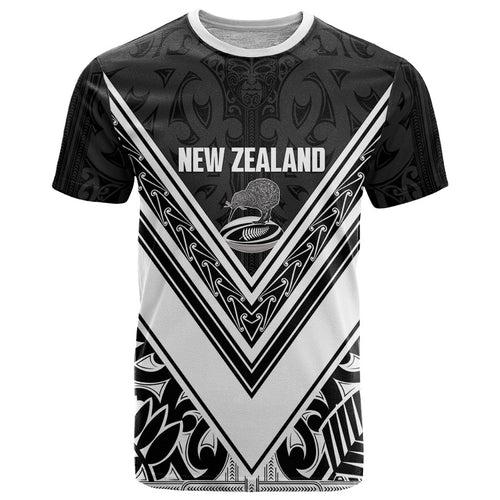 New Zealand Silver Fern Rugby Custom T Shirt Go Wheel Kiwi Maori Pattern