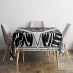 New Zealand Silver Fern Rugby Custom Tablecloth Go Wheel Kiwi Maori Pattern
