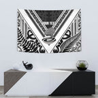 New Zealand Silver Fern Rugby Custom Tapestry Go Wheel Kiwi Maori Pattern