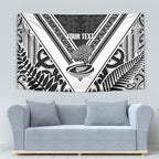 New Zealand Silver Fern Rugby Custom Tapestry Go Wheel Kiwi Maori Pattern