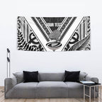 New Zealand Silver Fern Rugby Custom Tapestry Go Wheel Kiwi Maori Pattern