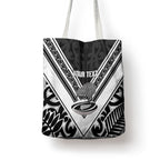 New Zealand Silver Fern Rugby Custom Tote Bag Go Wheel Kiwi Maori Pattern