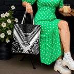 New Zealand Silver Fern Rugby Custom Tote Bag Go Wheel Kiwi Maori Pattern