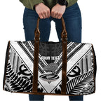 New Zealand Silver Fern Rugby Custom Travel Bag Go Wheel Kiwi Maori Pattern