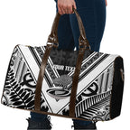 New Zealand Silver Fern Rugby Custom Travel Bag Go Wheel Kiwi Maori Pattern