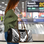 New Zealand Silver Fern Rugby Custom Travel Bag Go Wheel Kiwi Maori Pattern