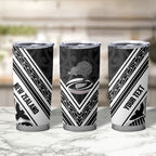New Zealand Silver Fern Rugby Custom Tumbler Cup Go Wheel Kiwi Maori Pattern