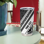 New Zealand Silver Fern Rugby Custom Tumbler Cup Go Wheel Kiwi Maori Pattern