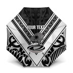 New Zealand Silver Fern Rugby Custom Umbrella Go Wheel Kiwi Maori Pattern