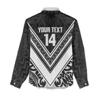New Zealand Silver Fern Rugby Custom Women Casual Shirt Go Wheel Kiwi Maori Pattern