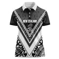 New Zealand Silver Fern Rugby Custom Women Polo Shirt Go Wheel Kiwi Maori Pattern
