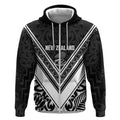 New Zealand Silver Fern Rugby Custom Zip Hoodie Go Wheel Kiwi Maori Pattern