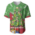 Kakapo New Zealand Christmas Baseball Jersey Meri Kirihimete Pohutukawa - Green Color