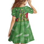 Kakapo New Zealand Christmas Family Matching Puletasi and Hawaiian Shirt Meri Kirihimete Pohutukawa - Green Color