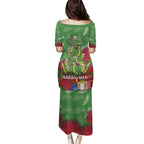Kakapo New Zealand Christmas Family Matching Puletasi and Hawaiian Shirt Meri Kirihimete Pohutukawa - Green Color
