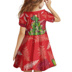 Kakapo New Zealand Christmas Family Matching Tank Maxi Dress and Hawaiian Shirt Meri Kirihimete Pohutukawa - Red Color
