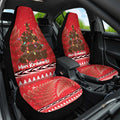 Kiwi New Zealand Christmas Car Seat Cover Meri Kirihimete Silver Fern - Red Color