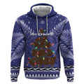 Kiwi New Zealand Christmas Hoodie Meri Kirihimete Silver Fern - Blue Color