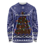 Kiwi New Zealand Christmas Long Sleeve Shirt Meri Kirihimete Silver Fern - Blue Color