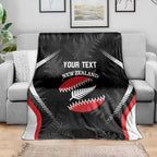 Custom New Zealand Silver Fern Softball Blanket Go Aotearoa