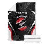 Custom New Zealand Silver Fern Softball Blanket Go Aotearoa