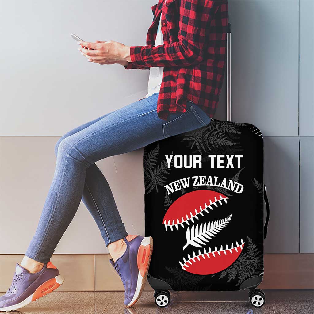 Custom New Zealand Silver Fern Softball Luggage Cover Go Aotearoa