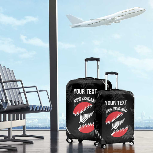 Custom New Zealand Silver Fern Softball Luggage Cover Go Aotearoa