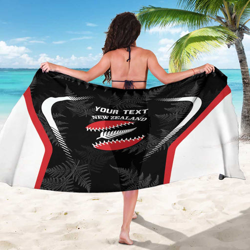 Custom New Zealand Silver Fern Softball Sarong Go Aotearoa