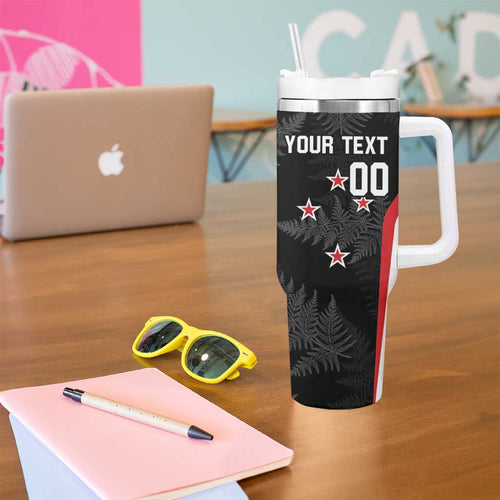 Personalised New Zealand Silver Fern Softball Tumbler With Handle Go Aotearoa LT14