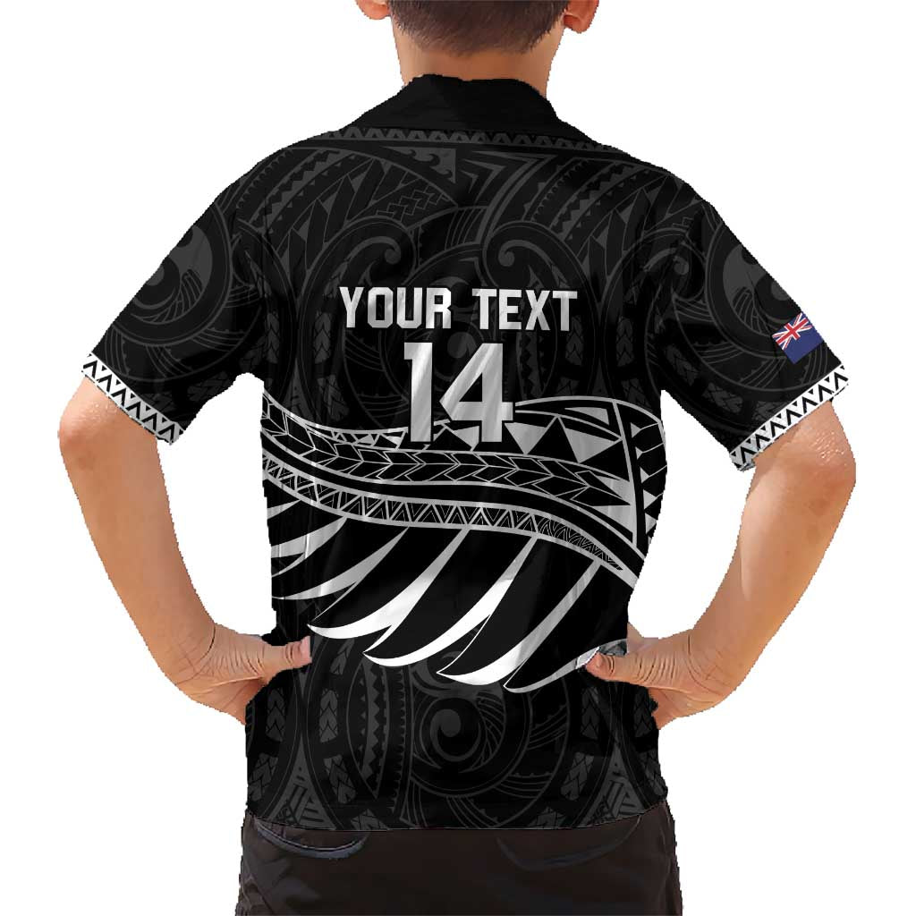 Custom Aotearoa Ice Hockey Hawaiian Shirt NZ Tiki Mascot - Maori Pattern