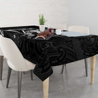 Custom Aotearoa Ice Hockey Tablecloth NZ Tiki Mascot - Maori Pattern