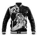 Personalised New Zealand Surfing Baseball Jacket Aotearoa Maori Tiki Haka
