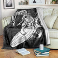 Personalised New Zealand Surfing Blanket Aotearoa Maori Tiki Haka