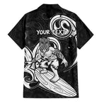 Personalised New Zealand Surfing Hawaiian Shirt Aotearoa Maori Tiki Haka