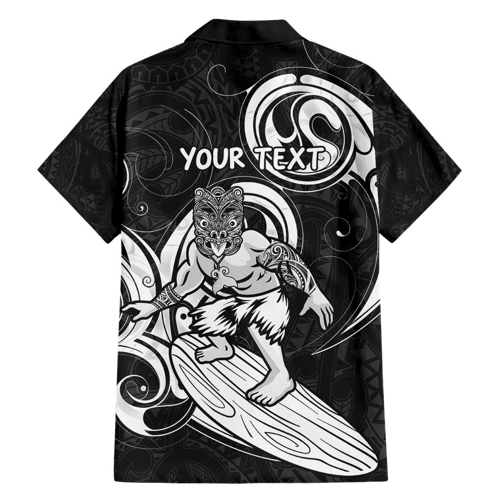 Personalised New Zealand Surfing Hawaiian Shirt Aotearoa Maori Tiki Haka