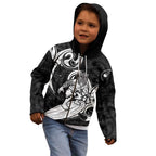 Personalised New Zealand Surfing Kid Hoodie Aotearoa Maori Tiki Haka