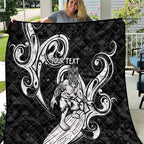 Personalised New Zealand Surfing Quilt Aotearoa Maori Tiki Haka