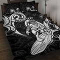 Personalised New Zealand Surfing Quilt Bed Set Aotearoa Maori Tiki Haka