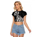 Personalised New Zealand Surfing Raglan Cropped T Shirt Aotearoa Maori Tiki Haka