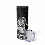 Personalised New Zealand Surfing Skinny Tumbler Aotearoa Maori Tiki Haka LT14