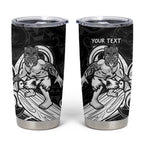 Personalised New Zealand Surfing Tumbler Cup Aotearoa Maori Tiki Haka LT14