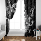 Personalised New Zealand Surfing Window Curtain Aotearoa Maori Tiki Haka